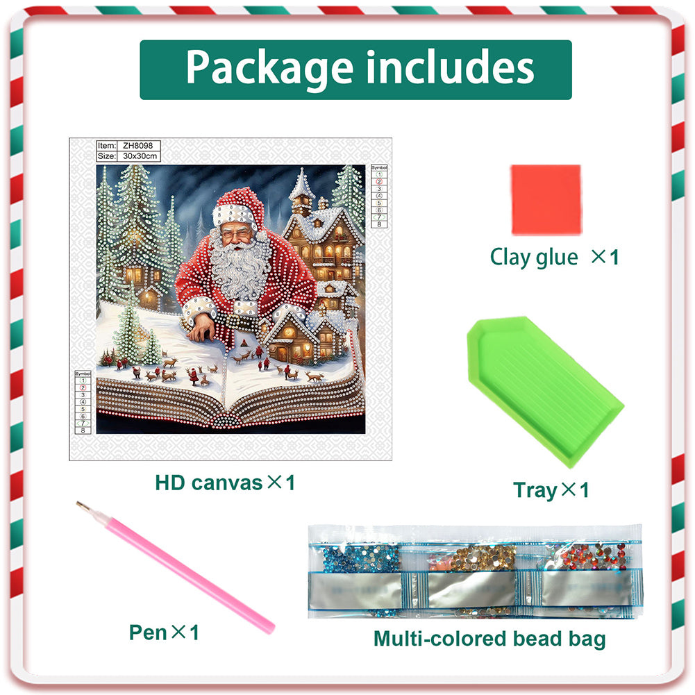 Santa Claus - Special Shaped Drill Diamond Painting 30*30CM