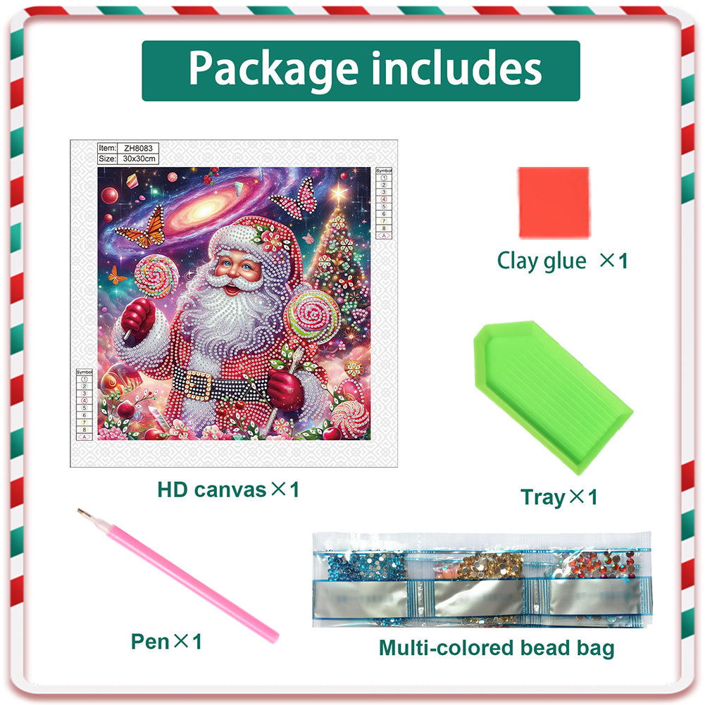 Santa Claus - Special Shaped Drill Diamond Painting 30*30CM