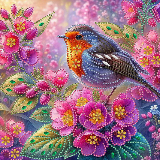 Birdsong And Flowers - Special Shaped Drill Diamond Painting 30*30CM