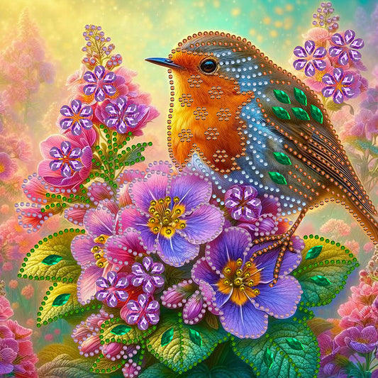 Birdsong And Flowers - Special Shaped Drill Diamond Painting 30*30CM