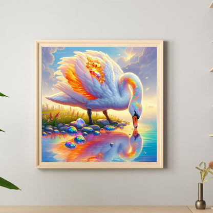 Jewel Swan - Full Round Drill Diamond Painting 30*30CM