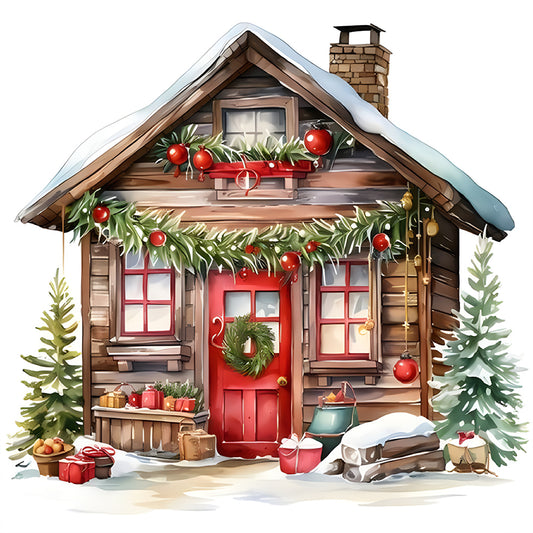 Christmas House - Full Round Drill Diamond Painting 40*40CM