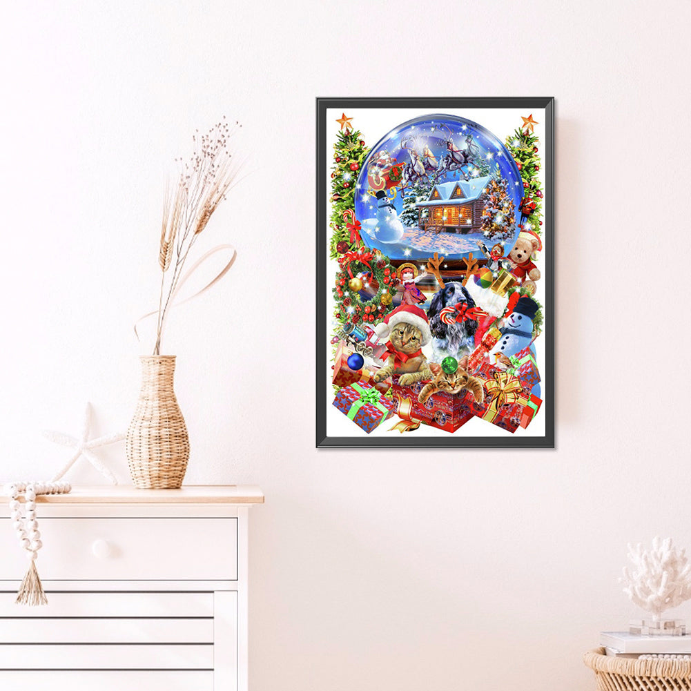 Christmas Crystal Ball - Full AB Round Drill Diamond Painting 40*60CM