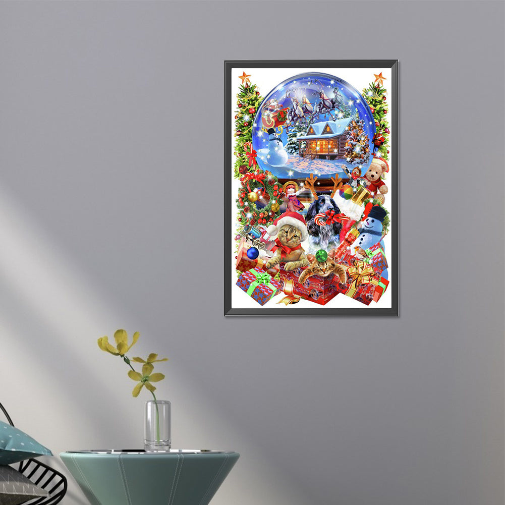 Christmas Crystal Ball - Full AB Round Drill Diamond Painting 40*60CM