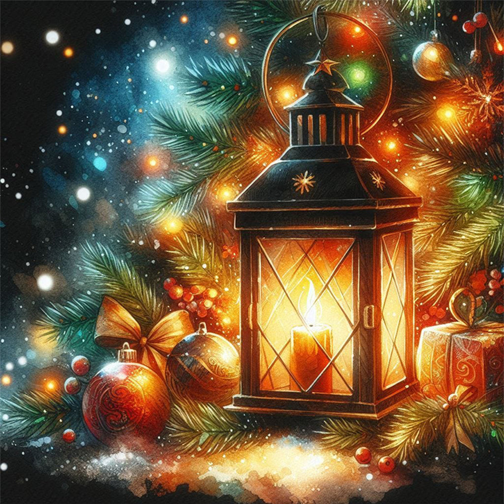 Christmas Tree Lights - Full AB Square Drill Diamond Painting 30*30 CM