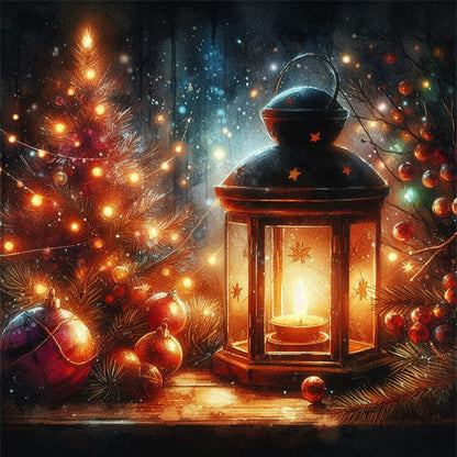 Christmas Tree Lights - Full AB Square Drill Diamond Painting 30*30 CM