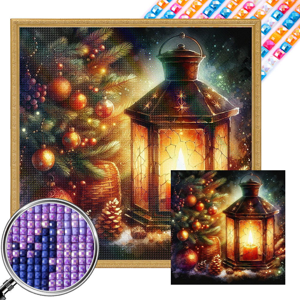 Christmas Tree Lights - Full AB Square Drill Diamond Painting 30*30 CM