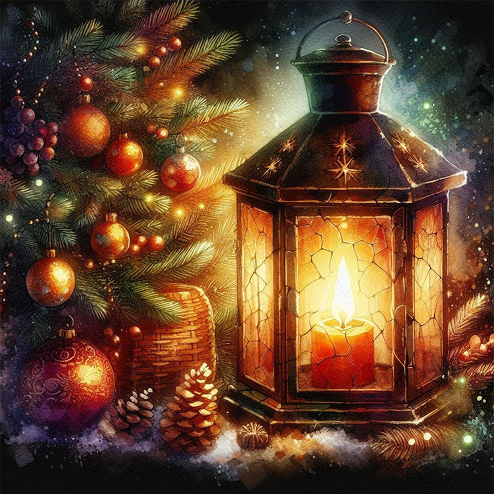 Christmas Tree Lights - Full AB Square Drill Diamond Painting 30*30 CM