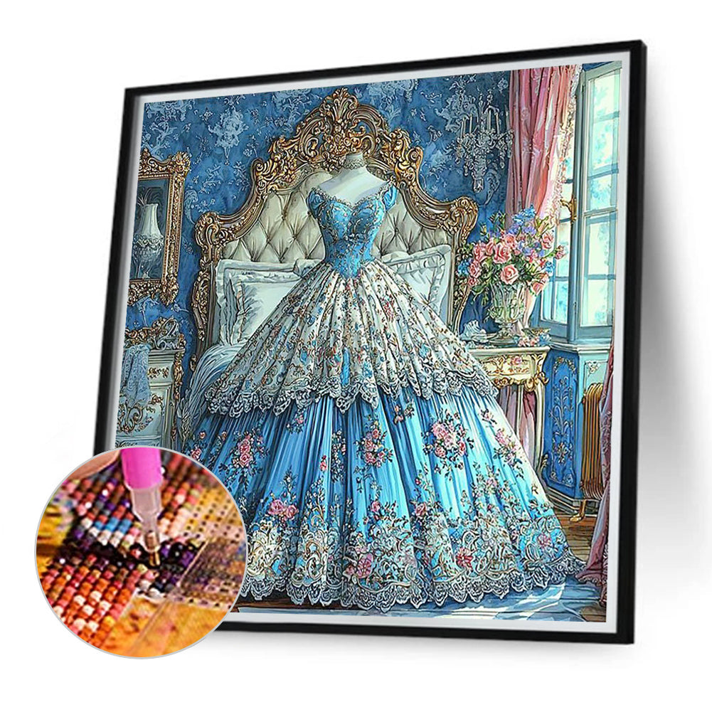 European Style Court Dress - Full Round Drill Diamond Painting 40*40CM