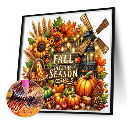 Fall Thanksgiving - Full Round Drill Diamond Painting 40*40CM