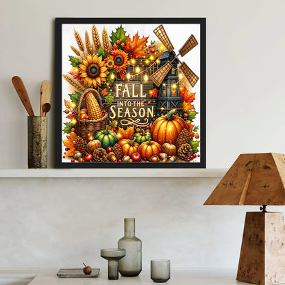 Fall Thanksgiving - Full Round Drill Diamond Painting 40*40CM