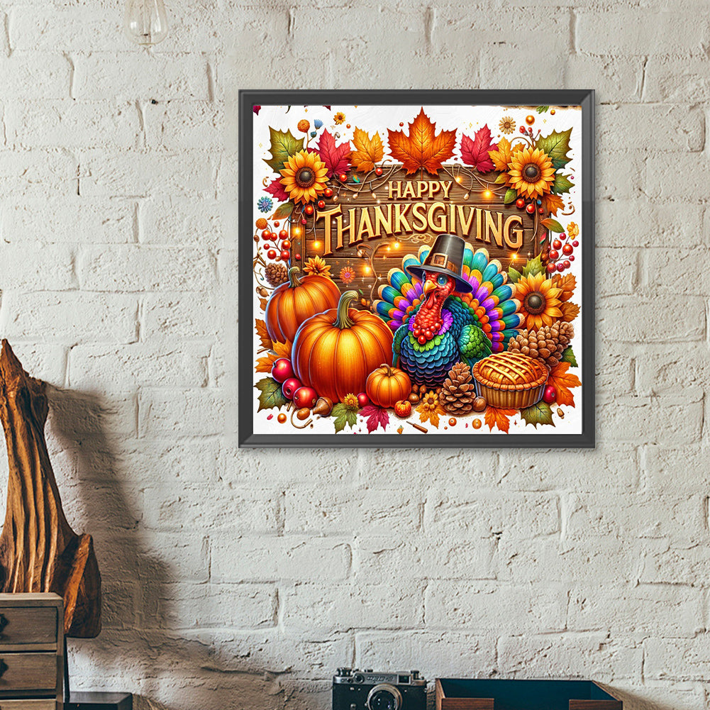 Fall Thanksgiving - Full Round Drill Diamond Painting 40*40CM