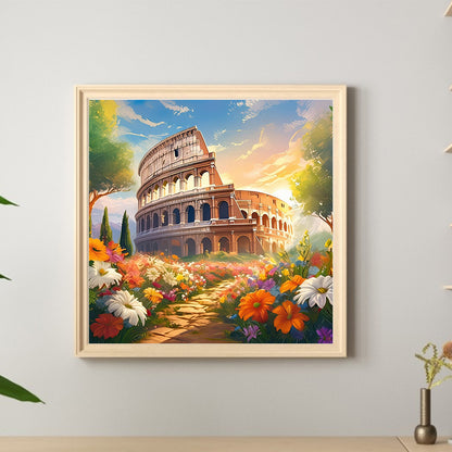 Roman Colosseum - Full Round Drill Diamond Painting 30*30CM