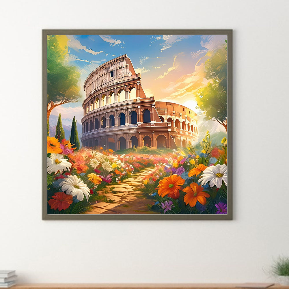 Roman Colosseum - Full Round Drill Diamond Painting 30*30CM