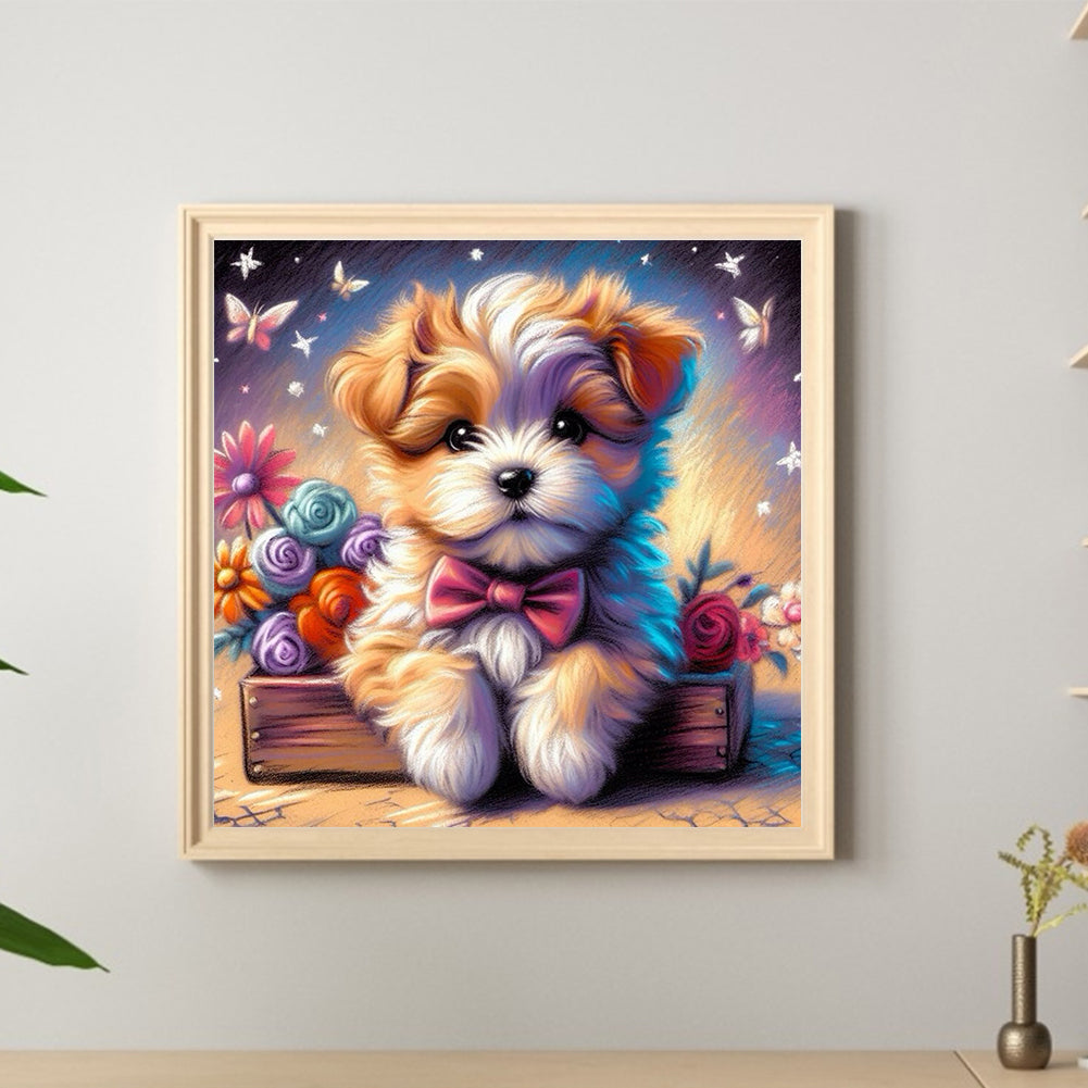 Yarn Dog - Full Round Drill Diamond Painting 30*30CM