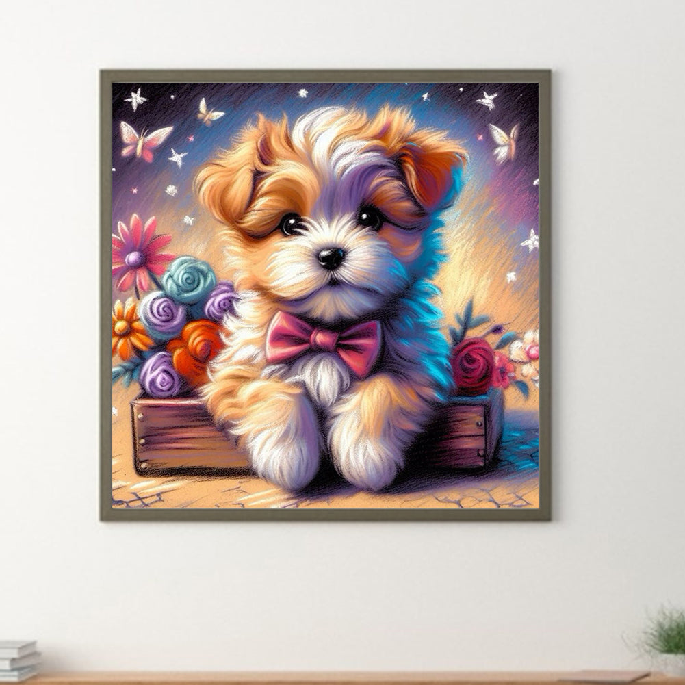 Yarn Dog - Full Round Drill Diamond Painting 30*30CM