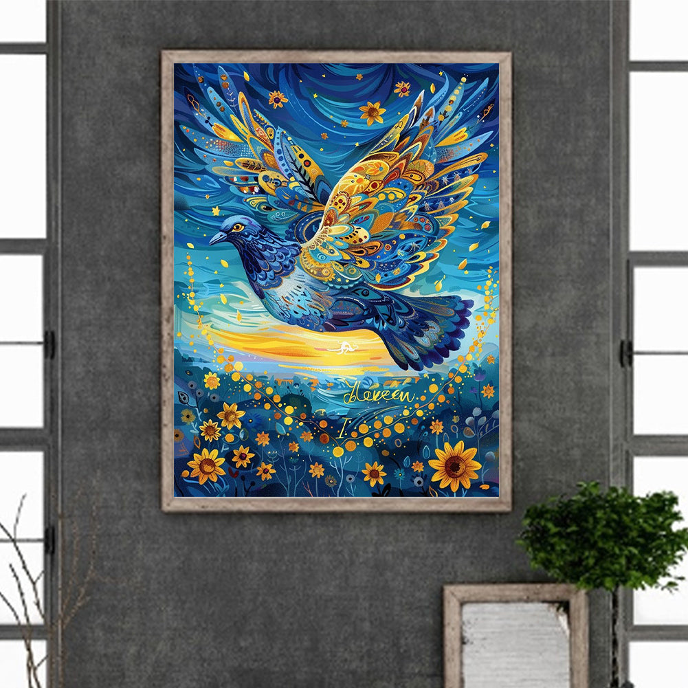 Abstract Dove - Full Round Drill Diamond Painting 30*40CM