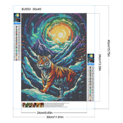 Tiger - Full Round Drill Diamond Painting 30*40CM