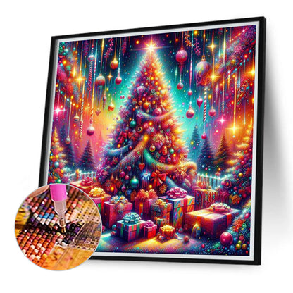 Christmas Tree And Gifts - Full Round Drill Diamond Painting 30*30CM