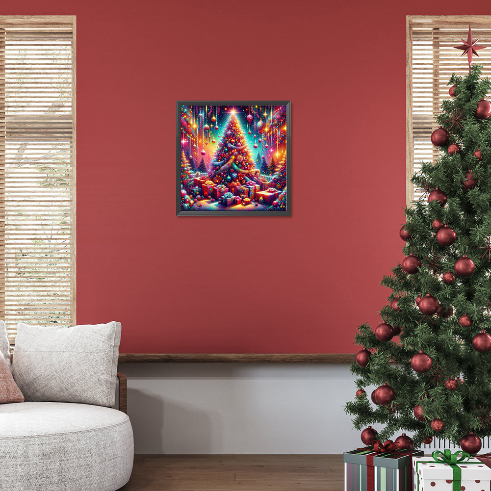 Christmas Tree And Gifts - Full Round Drill Diamond Painting 30*30CM