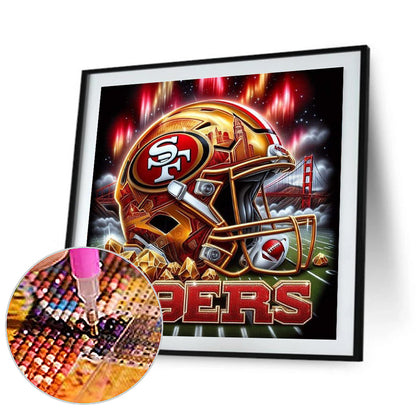 San Francisco 49Ers Helmet - Full Round Drill Diamond Painting 40*40CM