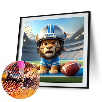 Detroit Lions - Full Round Drill Diamond Painting 45*45CM