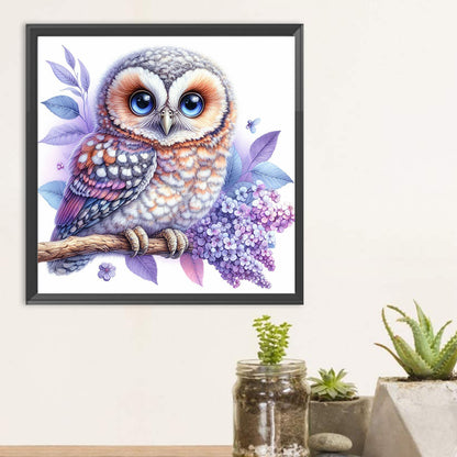 Owl - Full Round Drill Diamond Painting 30*30CM