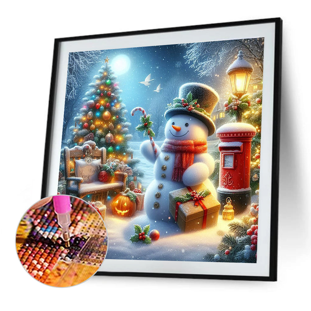 Christmas Snowman - Full Round Drill Diamond Painting 40*40CM