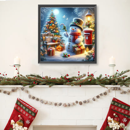 Christmas Snowman - Full Round Drill Diamond Painting 40*40CM