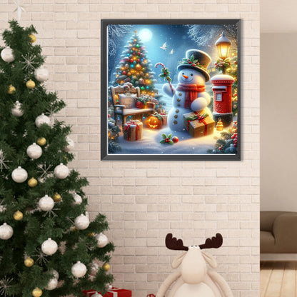 Christmas Snowman - Full Round Drill Diamond Painting 40*40CM