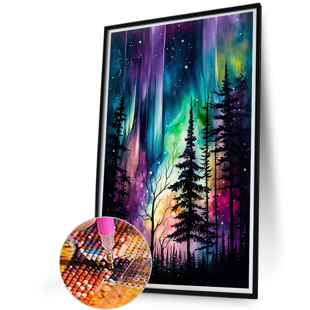 Colorful Aurora - Full Round Drill Diamond Painting 40*60CM