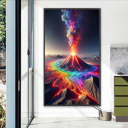 Colorful Volcano Eruption - Full Round Drill Diamond Painting 40*70CM