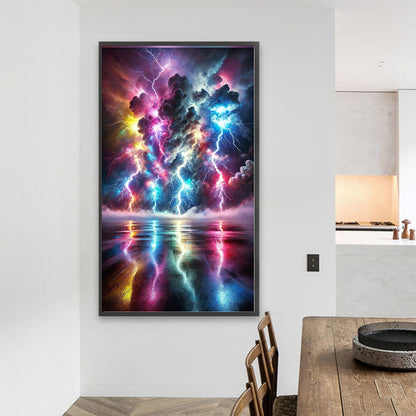 Colorful Lightning - Full Round Drill Diamond Painting 40*70CM