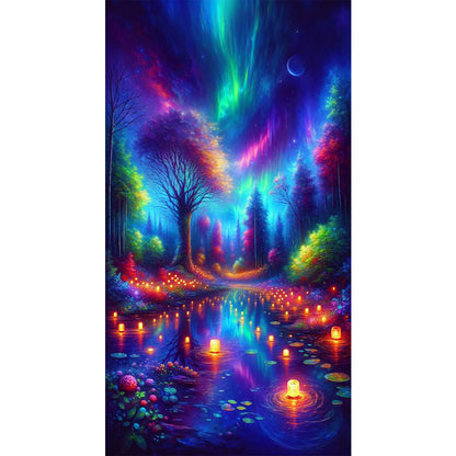 Colorful Aurora And Lights - Full Round Drill Diamond Painting 40*70CM