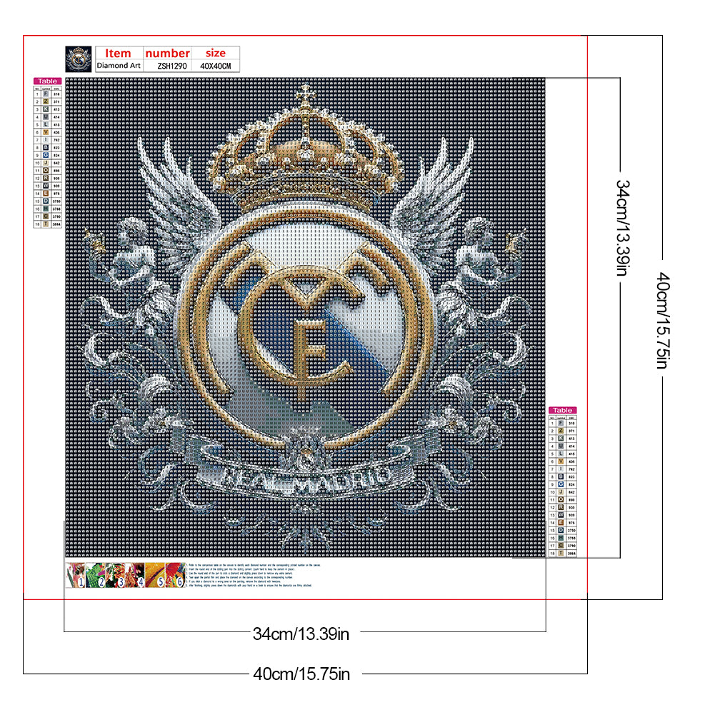 Real Madrid - Full Round Drill Diamond Painting 40*40CM