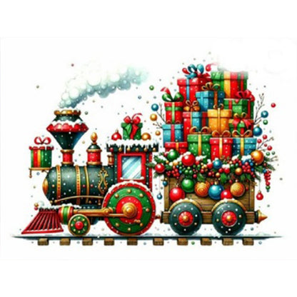 Christmas Gift Train - Full Square Drill Diamond Painting 40*30CM