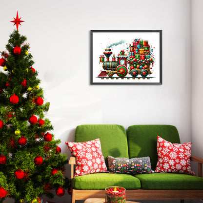 Christmas Gift Train - Full Square Drill Diamond Painting 40*30CM