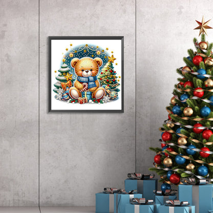 Christmas Bear - Special Shaped Drill Diamond Painting 30*30CM