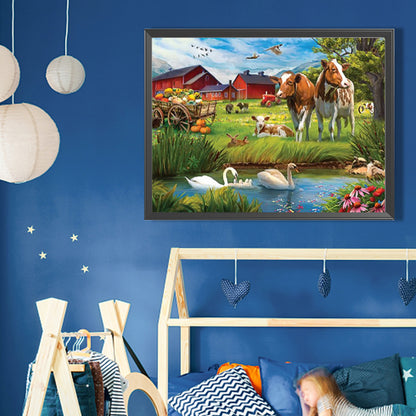 Pasture - Full Square Drill Diamond Painting 40*30CM