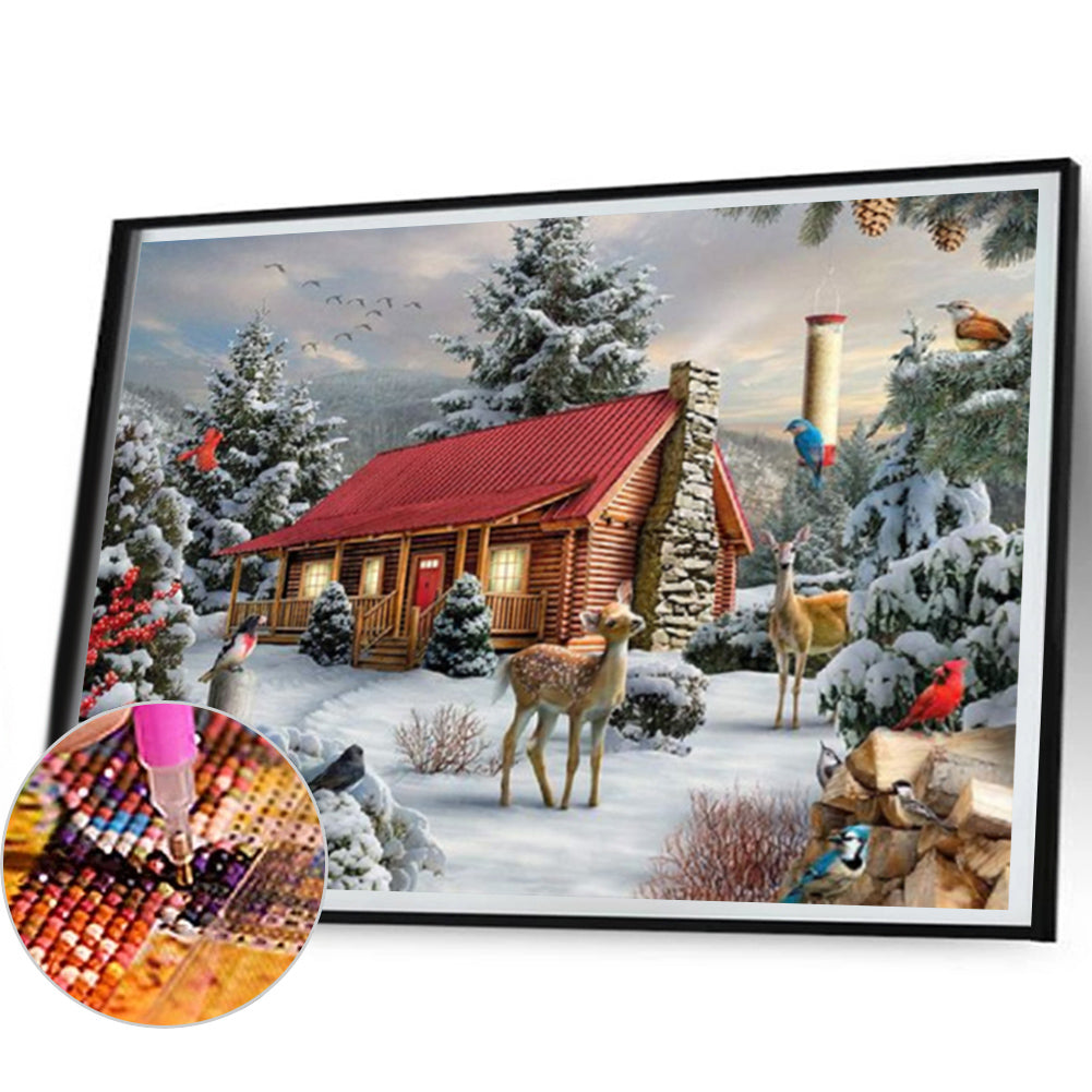 Snow House - Full Square Drill Diamond Painting 40*50CM