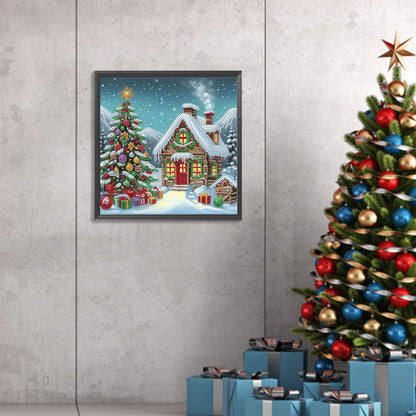 Christmas Atmosphere House - Special Shaped Drill Diamond Painting 30*30CM