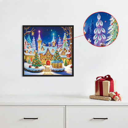 Christmas Atmosphere House - Special Shaped Drill Diamond Painting 30*30CM