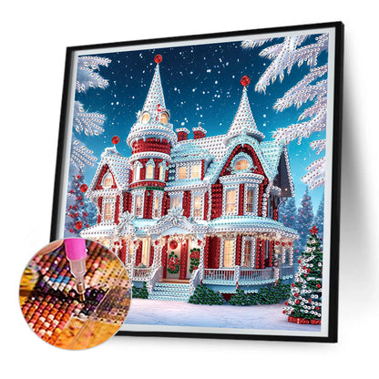 Christmas Atmosphere House - Special Shaped Drill Diamond Painting 30*30CM