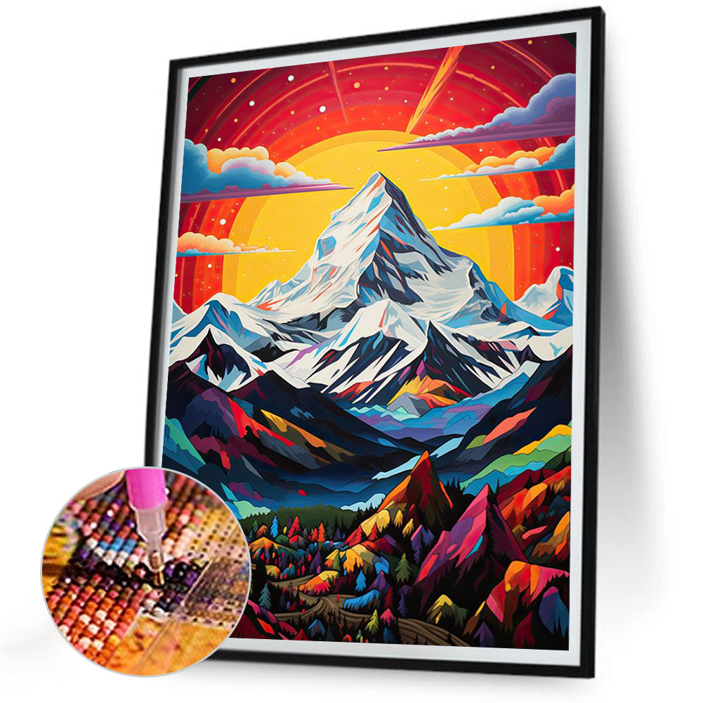 Sunset Iceberg - Full Round Drill Diamond Painting 30*40CM