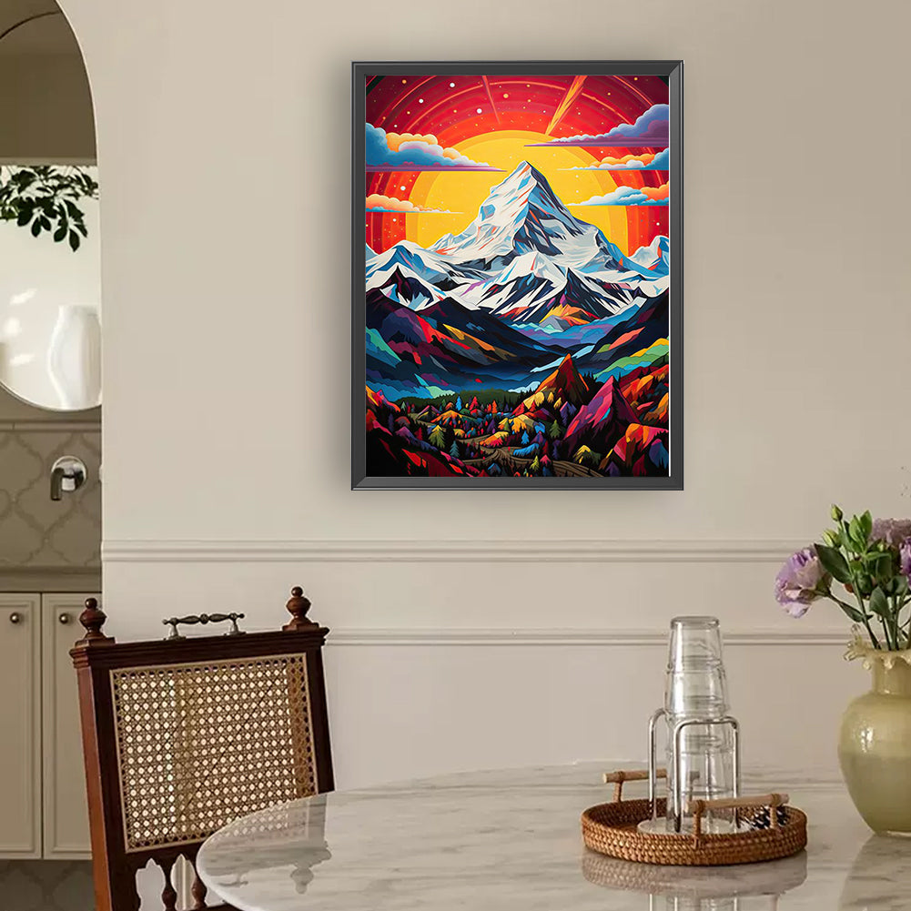 Sunset Iceberg - Full Round Drill Diamond Painting 30*40CM