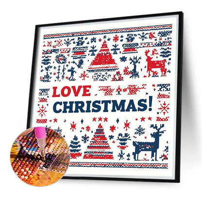 Love Christmas - Full Round Drill Diamond Painting 40*40CM