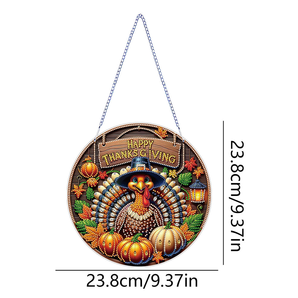 Thanksgiving Diamond Painting Hanging Pendant Window Decor (Thanksgiving Turkey)