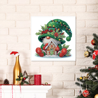 Christmas Gnome - Partial Special-Shaped Drill Diamond Painting 30*30CM