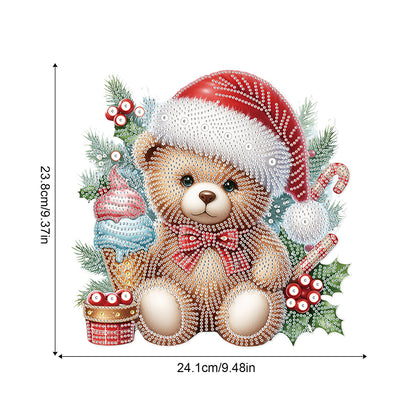 Christmas Bear Acrylic Special Shape 5D DIY Diamond Painting Dots Pendant