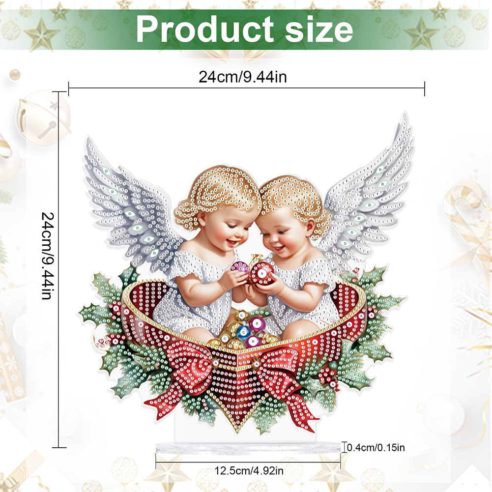 Christmas Angel Diamond Painting Tabletop Ornaments Kit Bedroom Table Decor